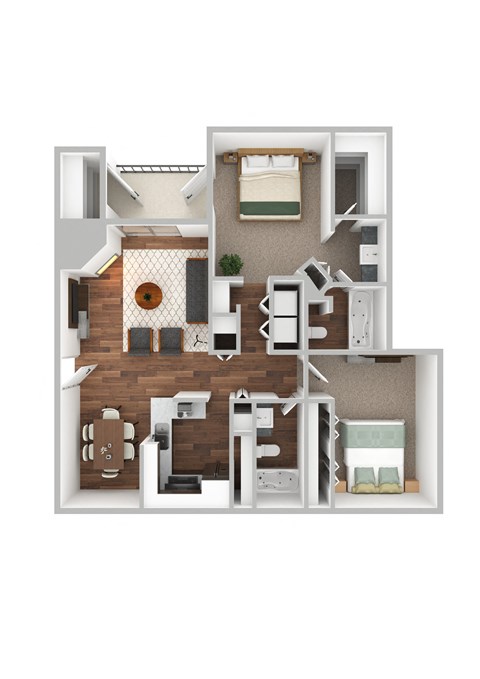 bedroom floor plan an in 3d